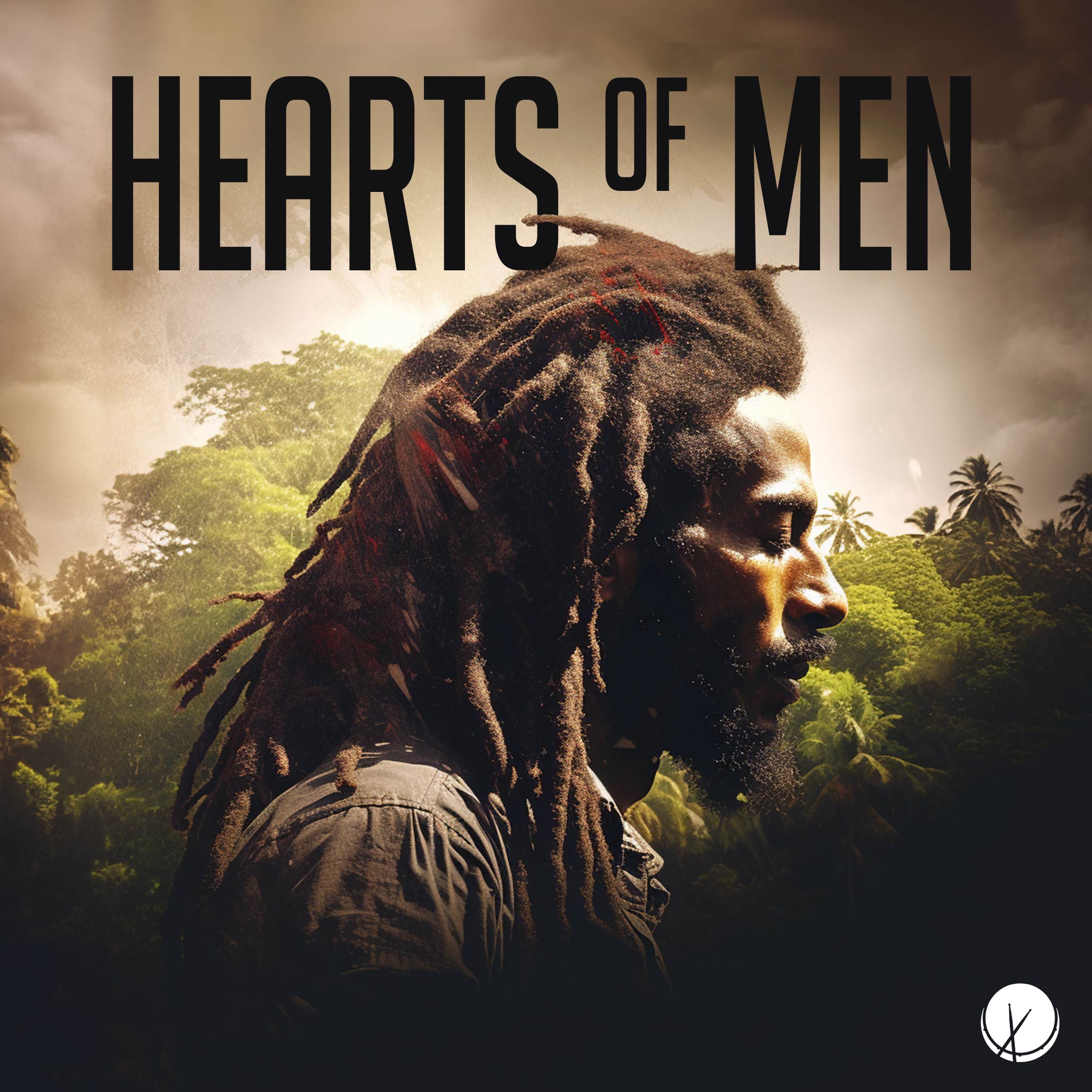 Double Exposure of Rastafari Jamaica with Jungle Background - Hearts of Men