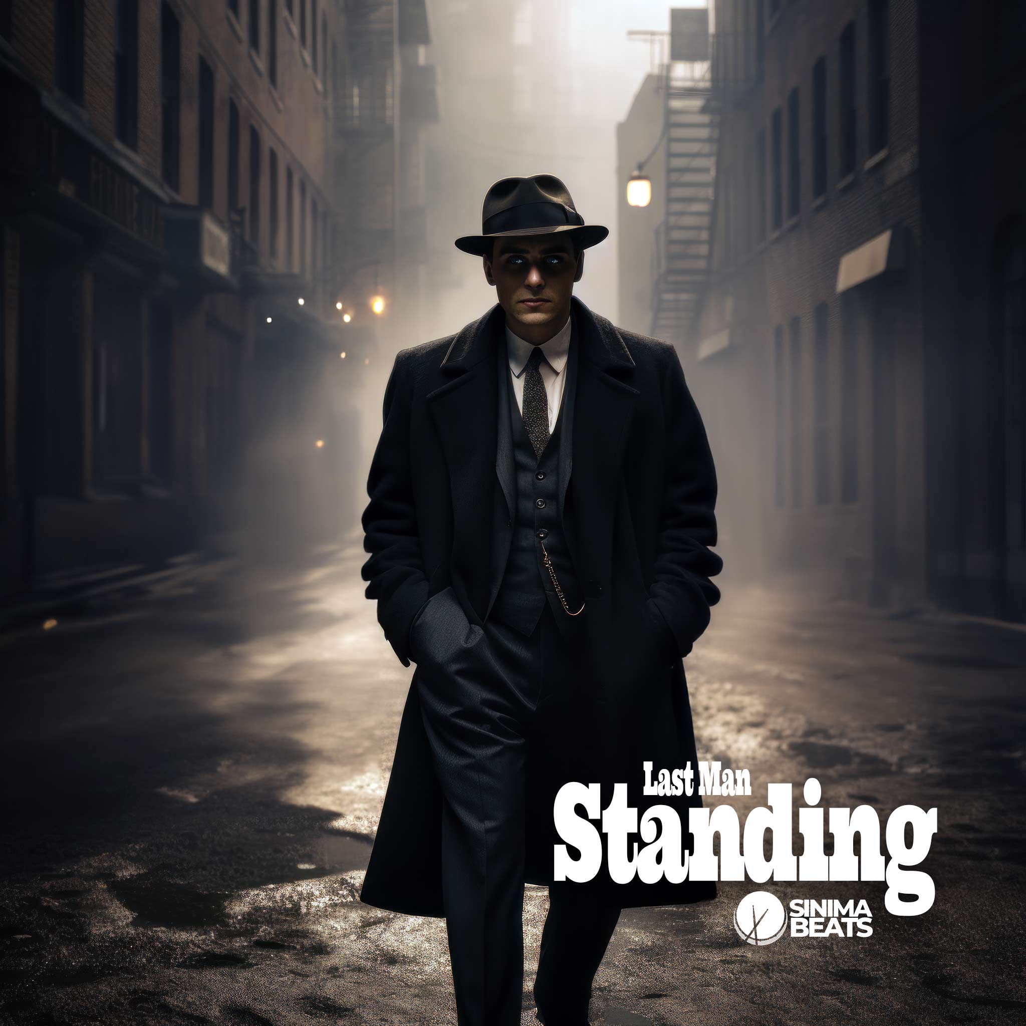 Italian Mobster Walking Alone on Streets, Style Hip-Hop Cover Art - Last Man Standing