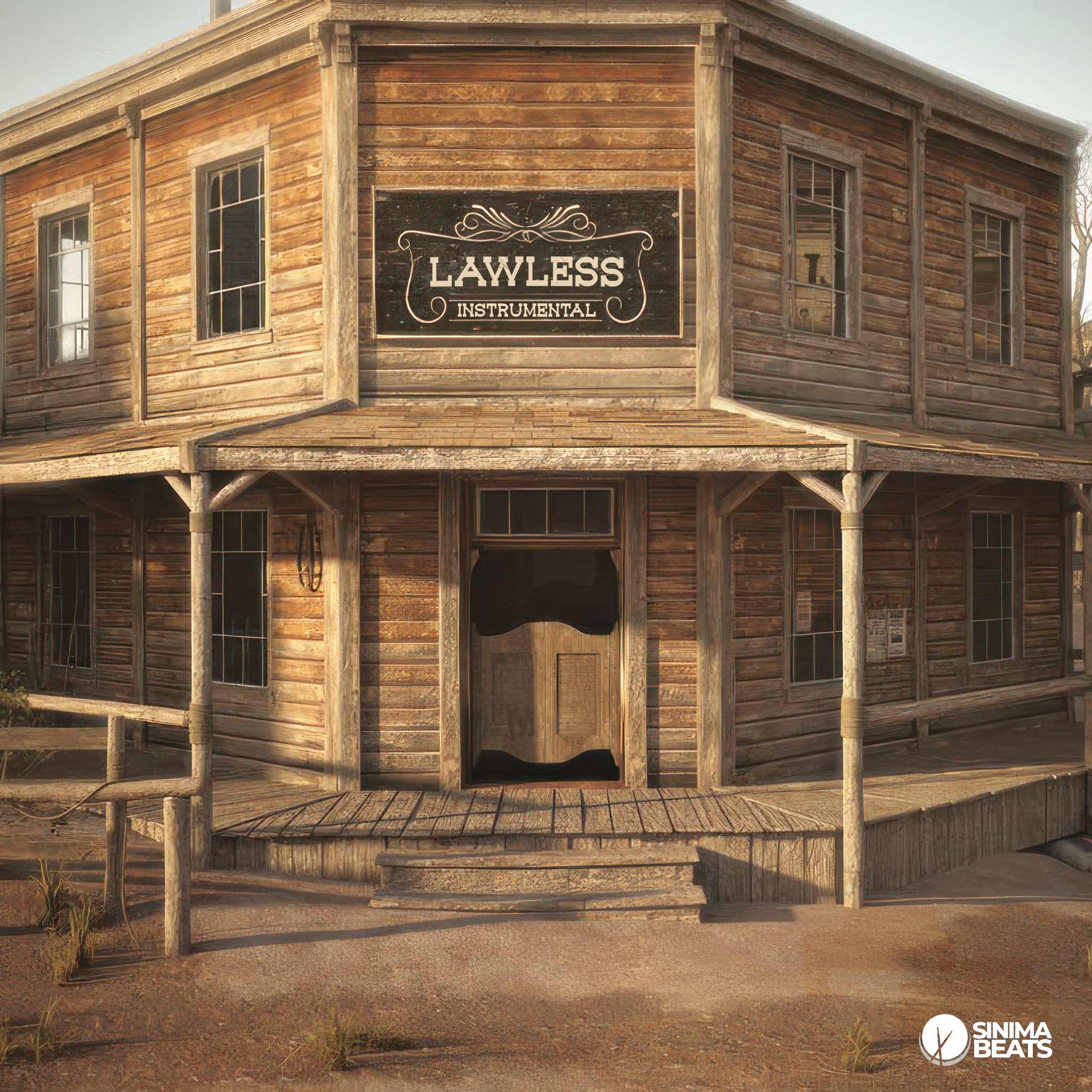 Old Western Country Saloon on Dirt Street - Outlaw