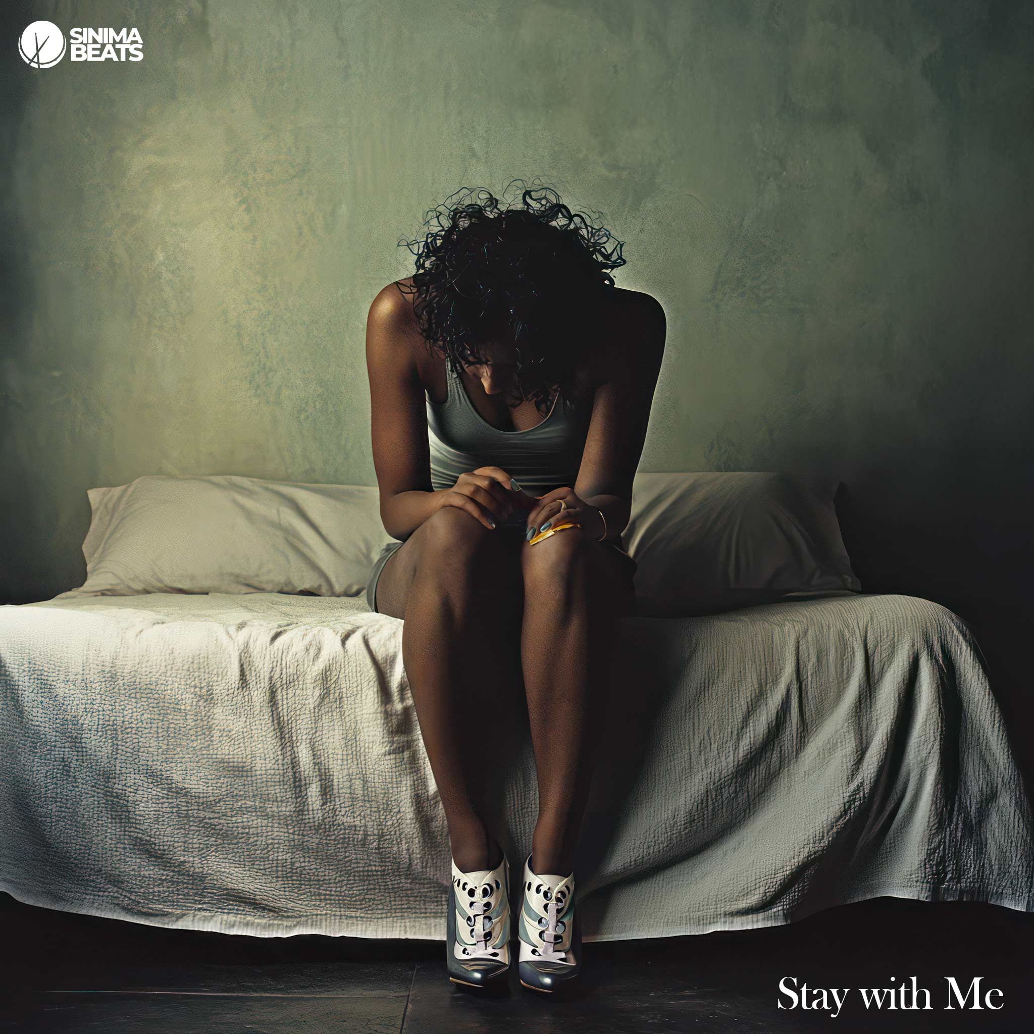 Black woman sitting on a bed, expressing longing for a significant other and missing them – Urban Pop Cover Art