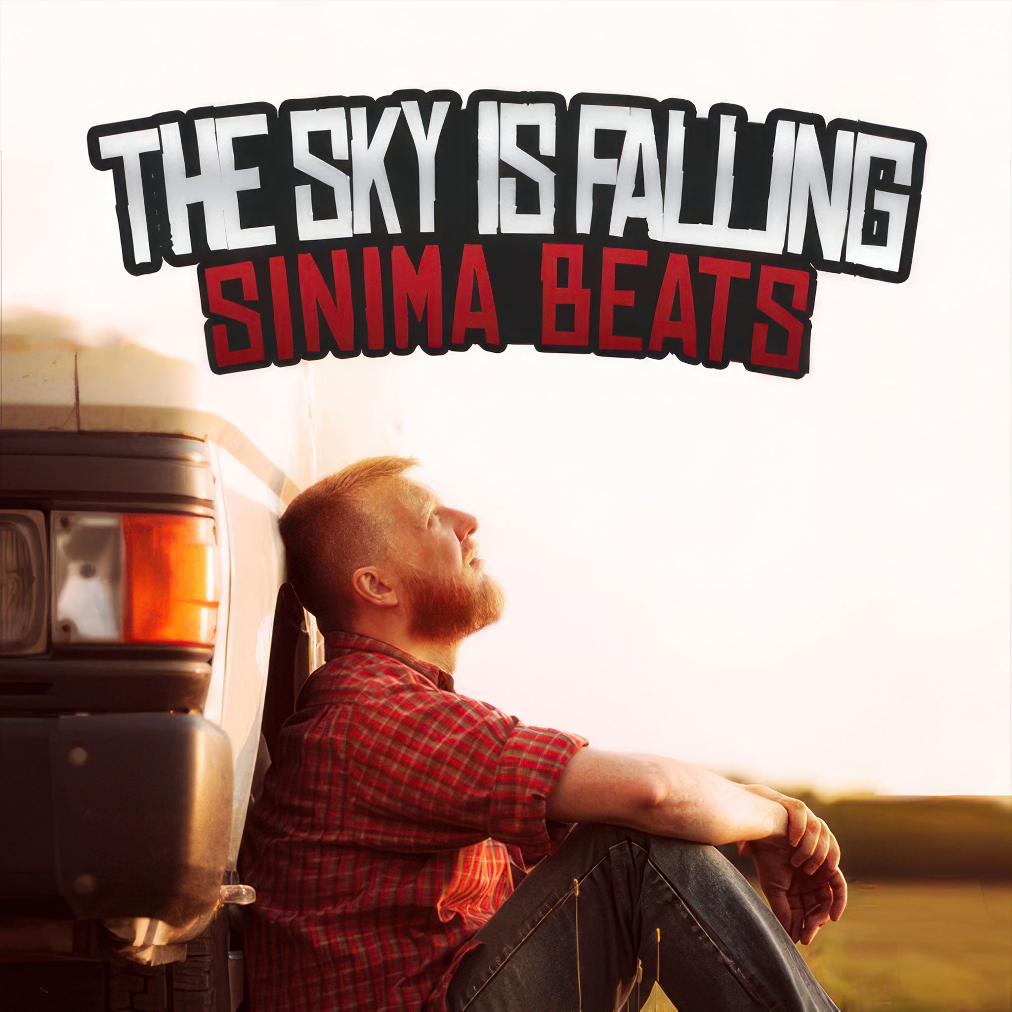 Man in Red Flannel Leaning Against a Truck, Looking up at the Sky in Daytime - The Sky is Falling