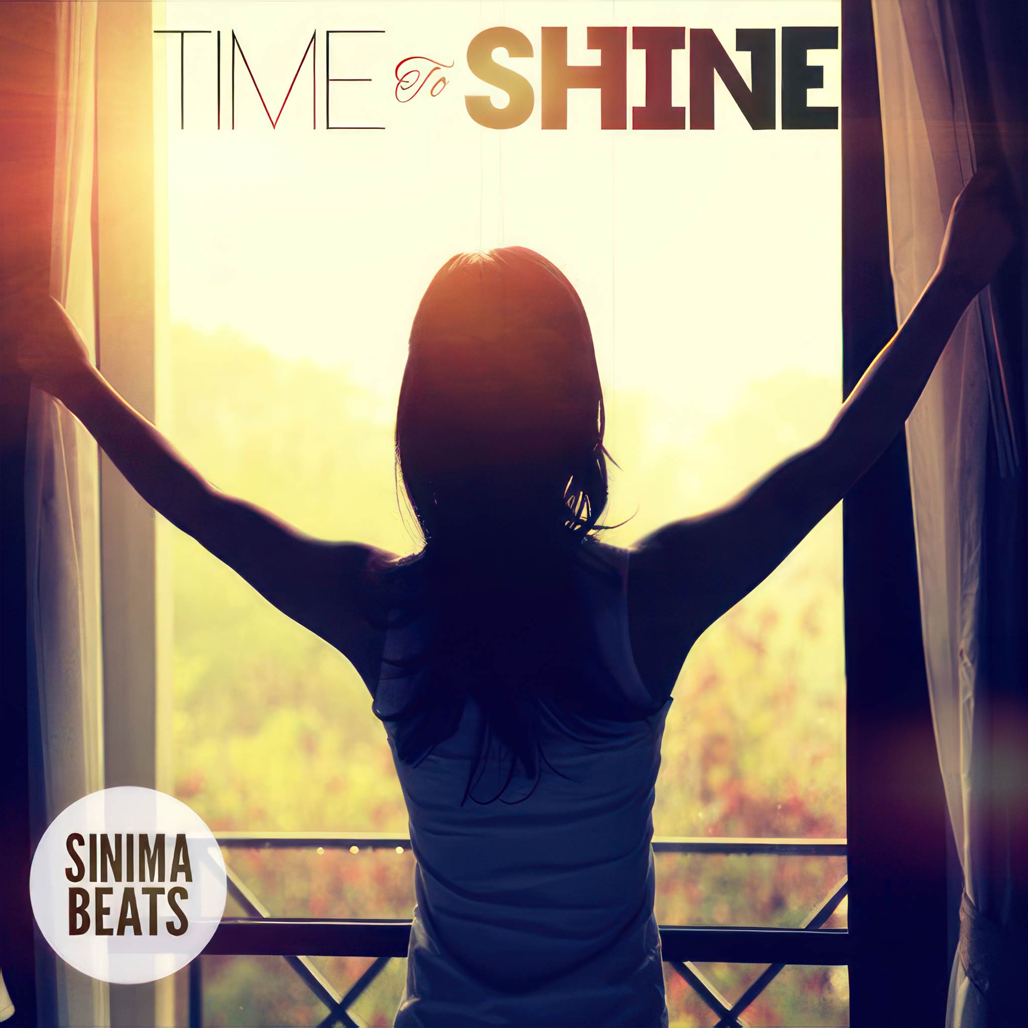 "Time-to-Shine---Woman-Opening-Curtains,-Letting-Sunlight-in