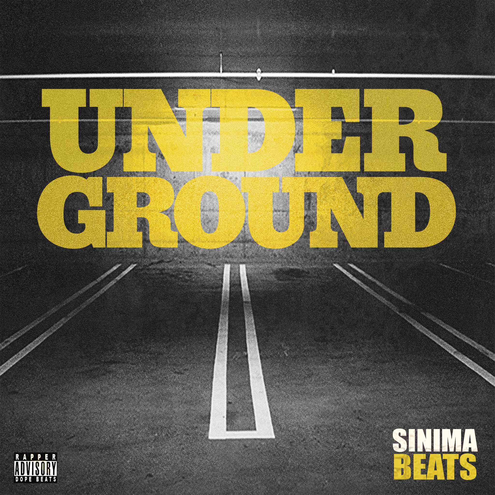 Parking Garage with Title Text in Bold Yellow - Hard Hip Hop Cover Art - Underground