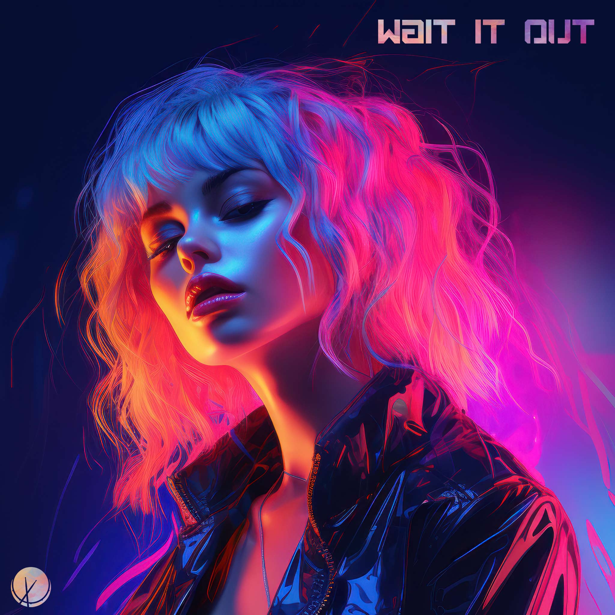 "Wait it Out" - Pretty Woman from Chest Up with Short Blonde Hair in Vibrant Colors (Illustration)