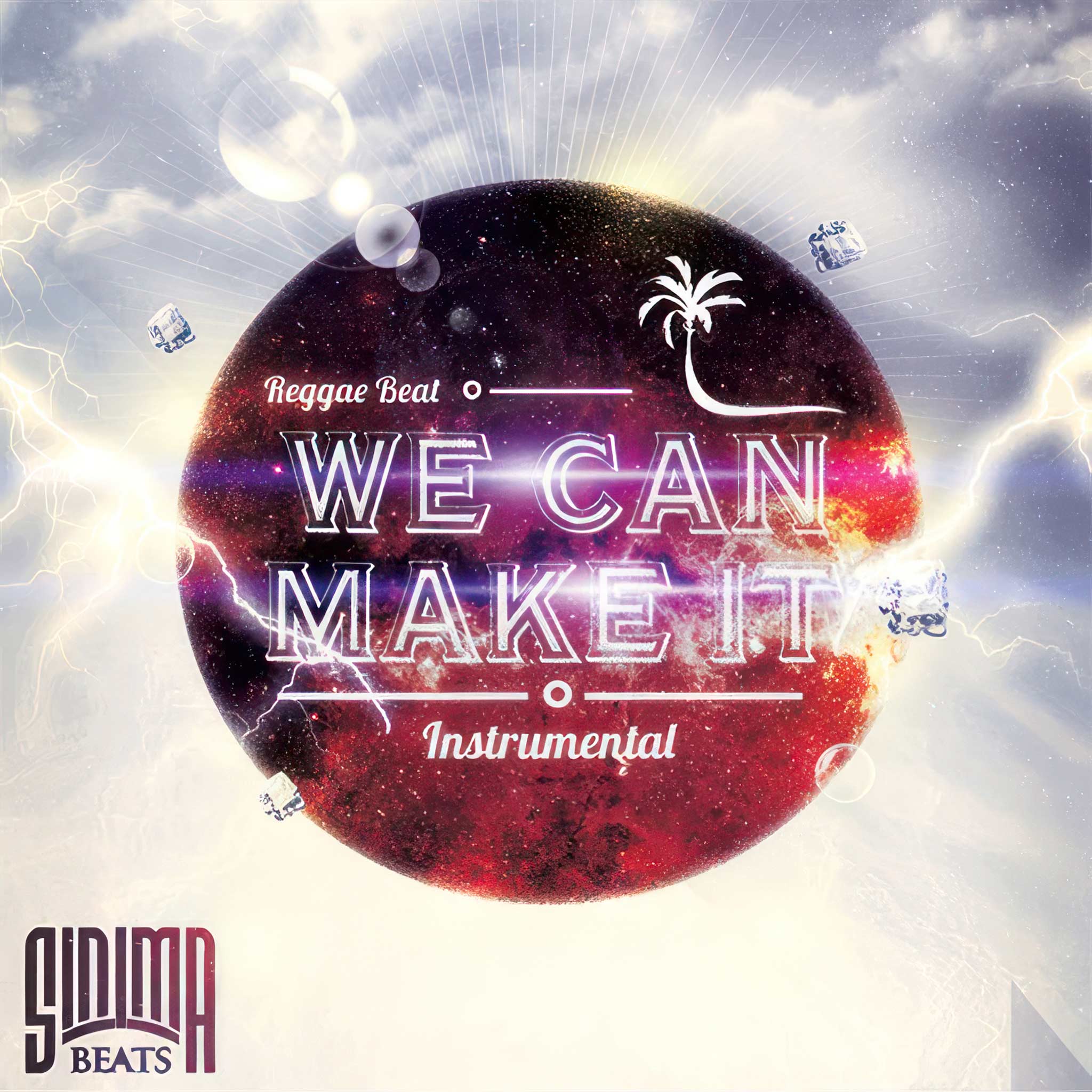 "We Can Make It" Reggae Cover Art - Circle with Rays of Light